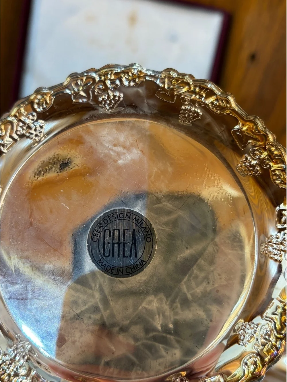 Vintage CREA Milano Classic Silver Collection Coasters Set of 6 Velvet Box NOS